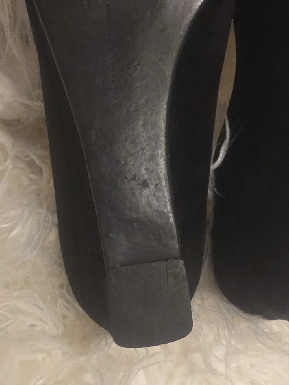 Stuart Weitzman Black Suede Wedge Ballet Flats with Silver Buckle Detail   8.5 - Picture 11 of 11